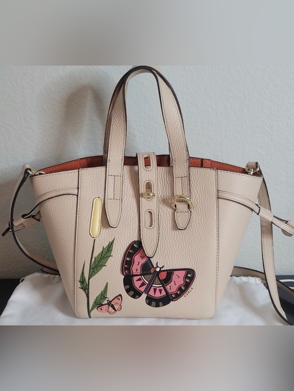 Furla Leather Butterfly Mini Tote Crossbody Bag - Picture 2 of 16